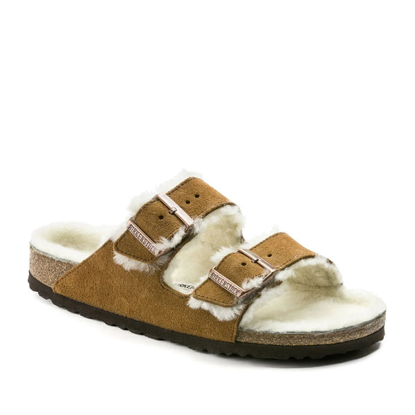 Birkenstock Arizona Sheepskin Mink בירקנשטוק כפכפי אריזונה נשים