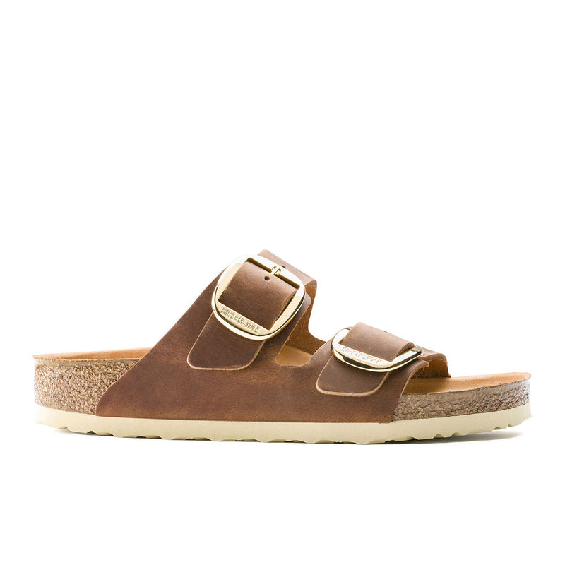 בירקנשטוק כפכפי נשים אריזונה קוניאק Birkenstock Arizona Antik Brown Big Buckel Cognac