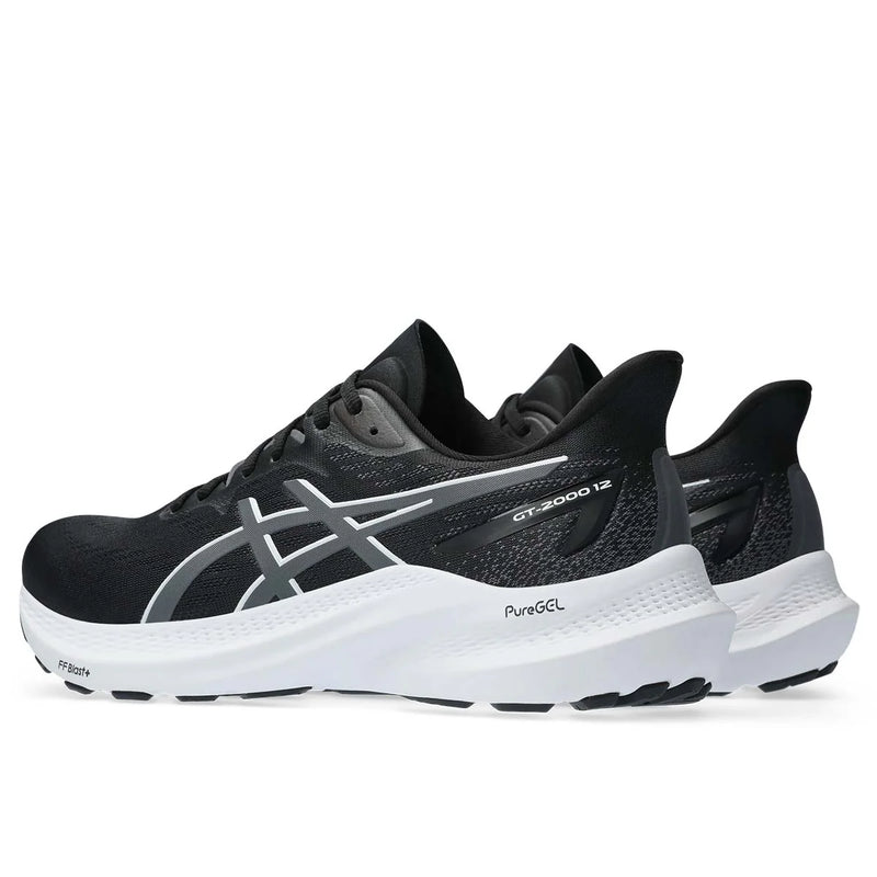 Asics GT 2000 12 2E Men Black Carrier Grey אסיקס נעלי ריצה רחבות לגברים