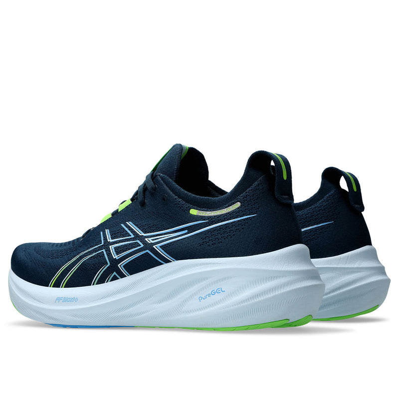 ASICS GEL NIMBUS 26 MEN BLUE LIME ג'ל נימבוס 26 לגברים