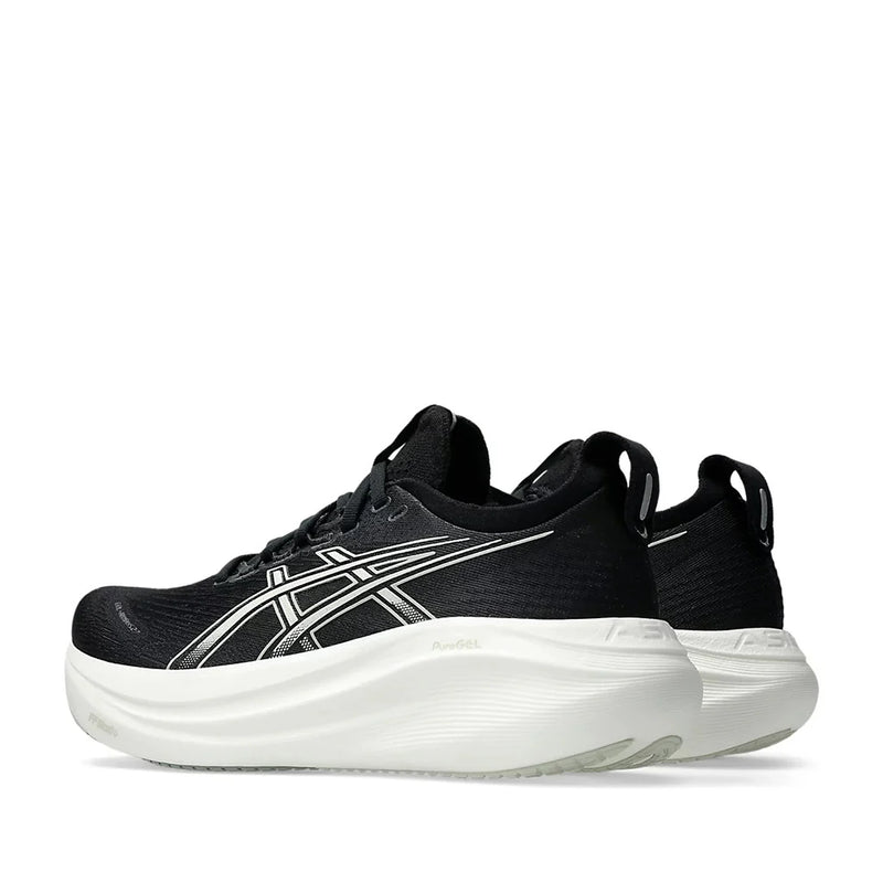 Asics Gel Nimbus 27 Women Black white אסיקס נימבוס נעלי ריצה לנשים