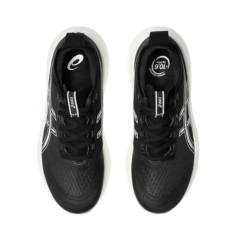 Asics Gel Nimbus 27 Women Black white אסיקס נימבוס נעלי ריצה לנשים