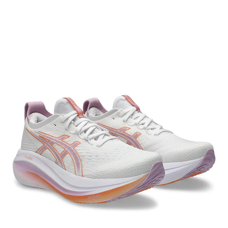 Asics Gel Nimbus 27 Women White Light Ube נעלי ריצה אסיקס נימבוס לנשים