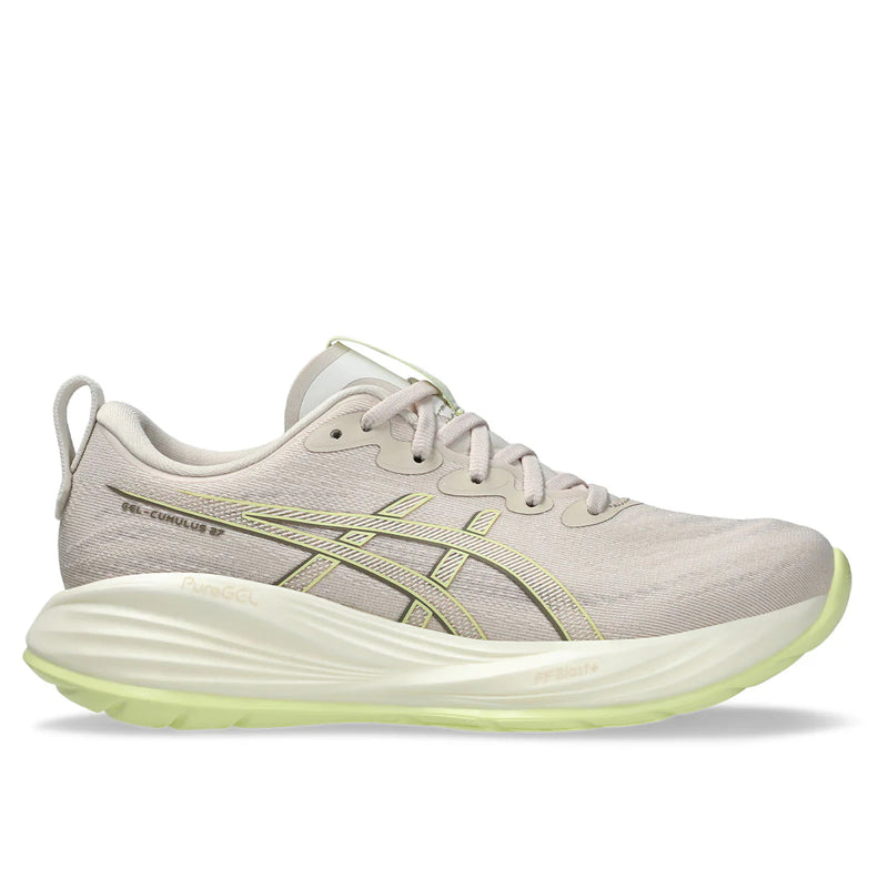 Asics Gel Cumulus 27 Women Mineral Beige Huddle Yellow קומולוס 27 נעלי ריצה לנשים