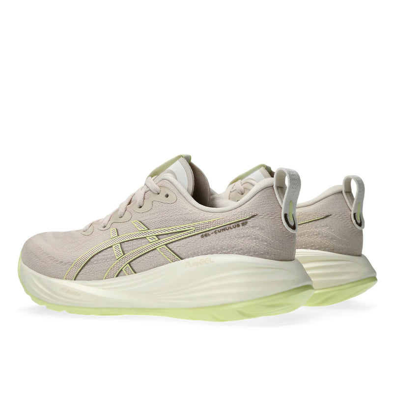 Asics Gel Cumulus 27 Women Mineral Beige Huddle Yellow קומולוס 27 נעלי ריצה לנשים