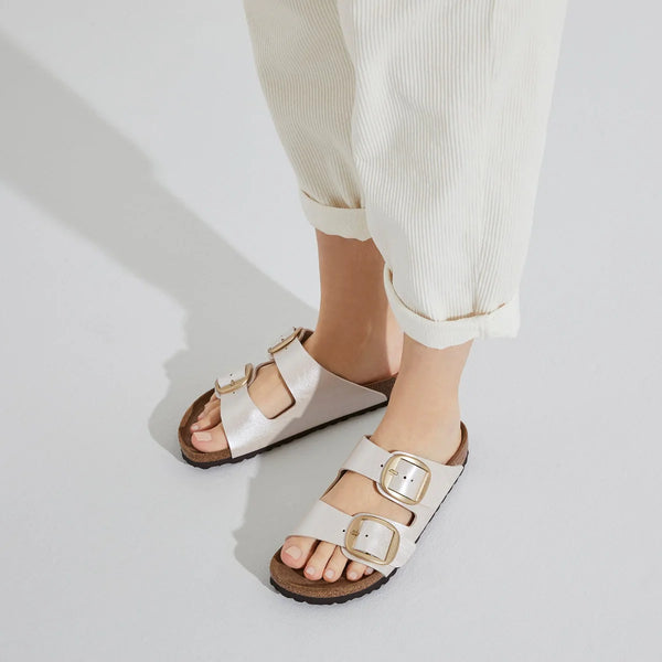 Birkenstock Arizona Big Buckle Graceful Pearl White בירקנשטוק כפכפי נשים