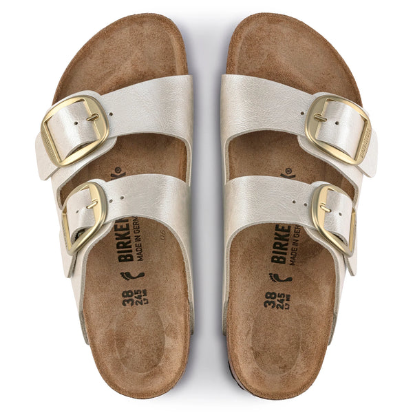 Birkenstock Arizona Big Buckle Graceful Pearl White  בירקנשטוק כפכפי נשים לבן פנינה