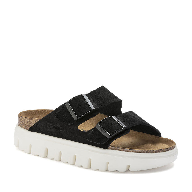 Birkenstock Arizona PAP Black  בירקנשטוק כפכפי נשים שחור אריזונה פאפ