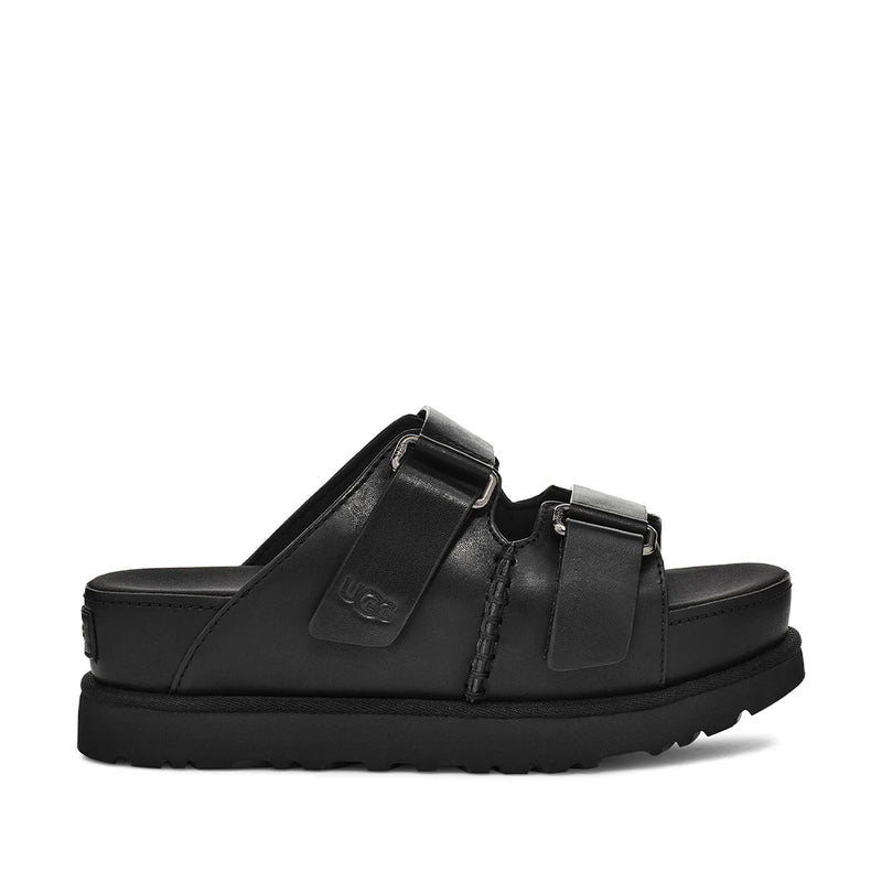 UGG Goldenstar Hi Slide Black כפכפי נשים גולדנסטאר היי סלייד שחור