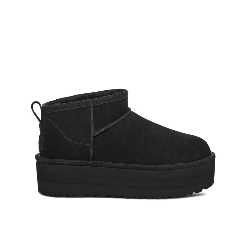 UGG CLASSIC ULTRA MINI PLATFORM BLACK מגפי נשים אולטרה מיני פלטפורם