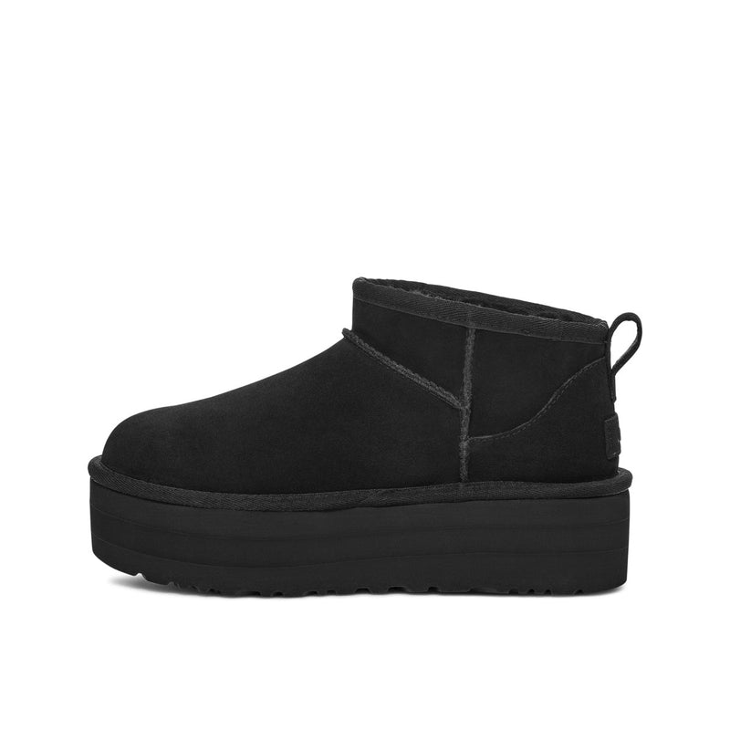 UGG CLASSIC ULTRA MINI PLATFORM BLACK מגפי נשים אולטרה מיני פלטפורם