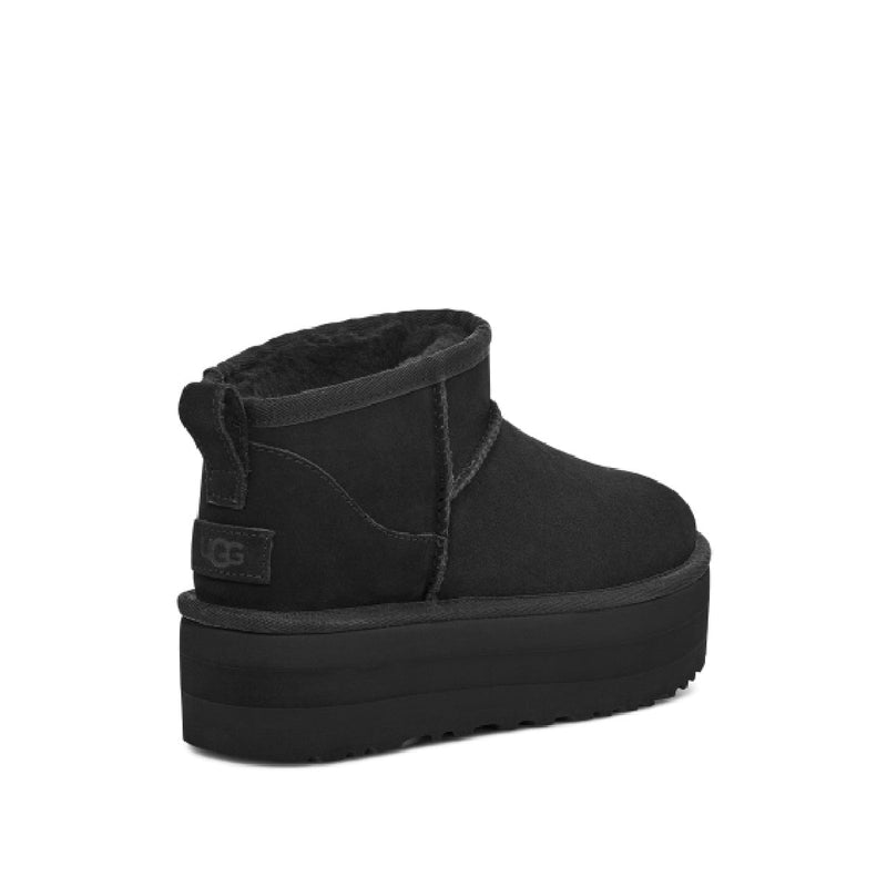 UGG CLASSIC ULTRA MINI PLATFORM BLACK מגפי נשים אולטרה מיני פלטפורם