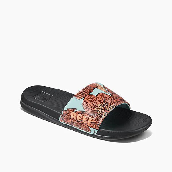 REEF כפכפים נשים WOMENS ONE SLIDE AQUA BLOSSOM-WOMEN-