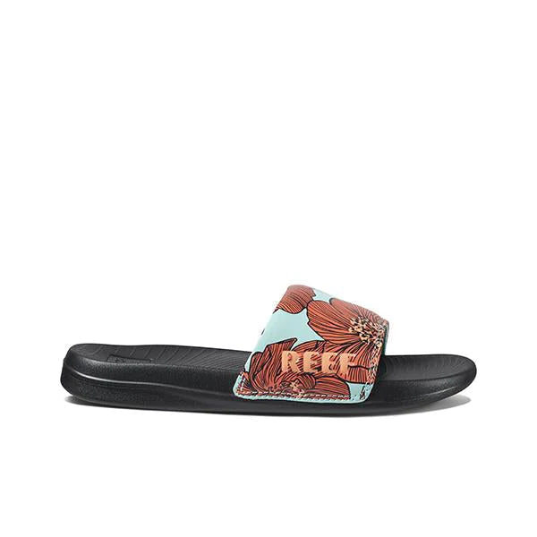 REEF כפכפים נשים WOMENS ONE SLIDE AQUA BLOSSOM-WOMEN-