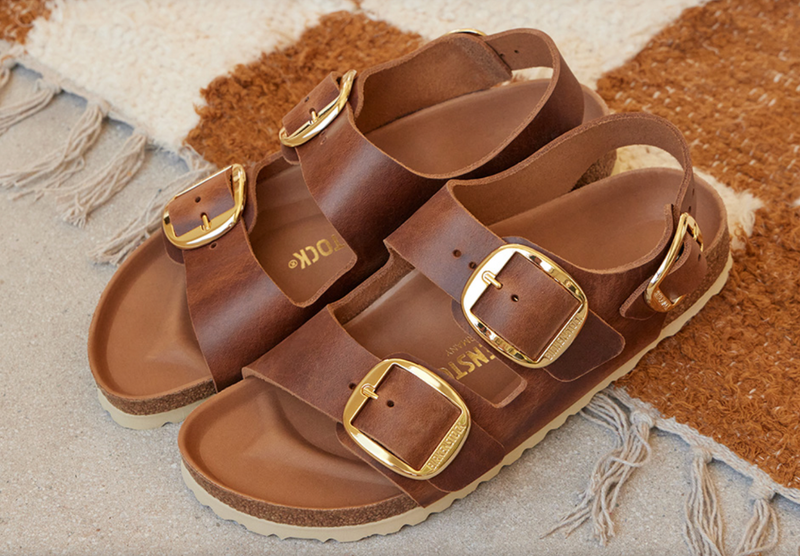 Birkenstock Milano Big Buckle Cognac  בירקנשטוק מילאנו סנדלי נשים קוניאק