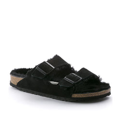 Birkenstock כפכפים נשים Arizona Fur Black אריזונה