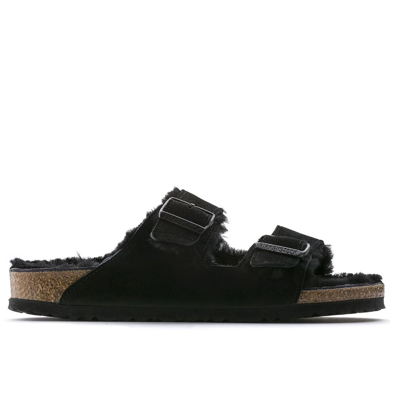 Birkenstock כפכפים נשים Arizona Fur Black אריזונה