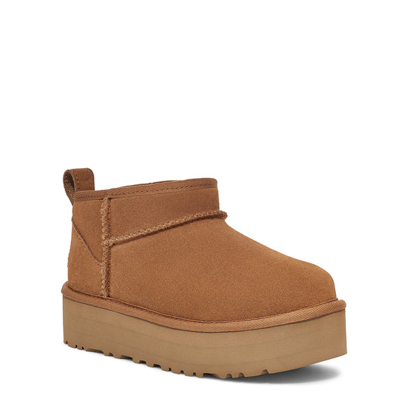 UGG CLASSIC ULTRA MINI PLATFORM CAMEL מגפי נשים אולטרה מיני פלטפורם