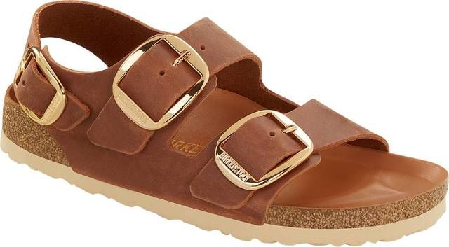 Birkenstock Milano Big Buckle Cognac  בירקנשטוק מילאנו סנדלי נשים קוניאק