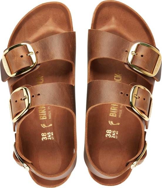 Birkenstock Milano Big Buckle Cognac  בירקנשטוק מילאנו סנדלי נשים קוניאק