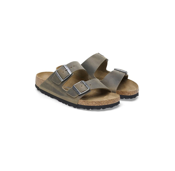 Birkenstock Arizona BS Oiled Leather - Faded Khaki כפכפי גברים