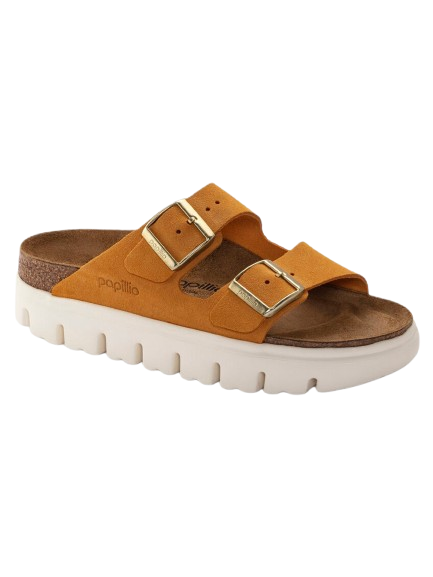 Birkenstock Arizona PAP Chunky  בירקנשטוק כפכפי נשים חרדל אריזונה פאפ