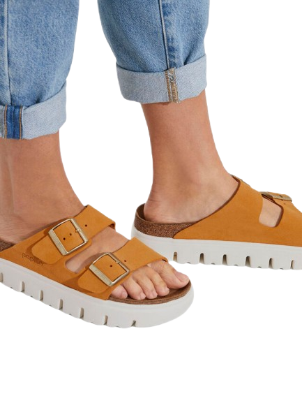 Birkenstock Arizona PAP Chunky  בירקנשטוק כפכפי נשים חרדל אריזונה פאפ