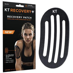 טייפ קינזיולוגי KT RECOVERY חתוך מראש לנפיחות ודלקות - שחור